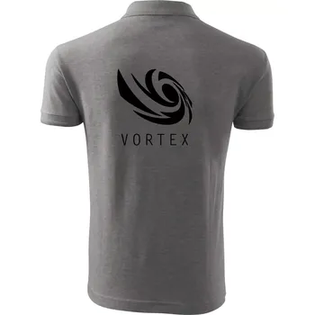 Pánská košile Vortex logo jednobarevné - Polokošile pánská Pique Polo 203 - 4XL ( Tmavě šedý melír )