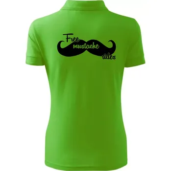 Free Mustache rides - Polokošile dámská Pique Polo - XS ( Apple Green )