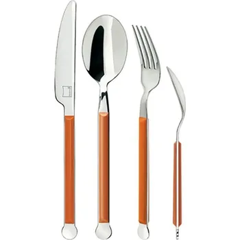 Příbor Sada nerezových příborů pro 6 osob GIANNINI FAMILY ORANGE (24 kusů)