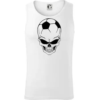 Fotbal lebka míč - Tílko pánské Core - XL ( Bílá )