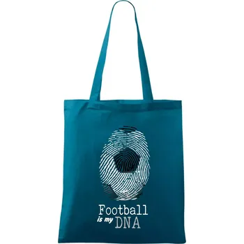 Football is my DNA - Taška bavlněná - 42 x 38 cm ( Petrolejová )