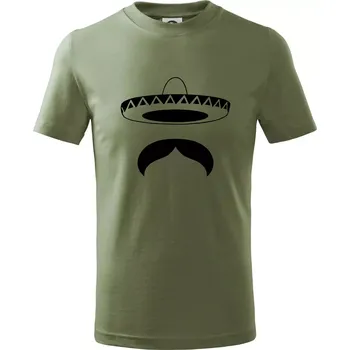 Chlapecké tričko Mexican Mustache - Tričko dětské bavlněné - 104-110cm / 3-4 roky ( Khaki )
