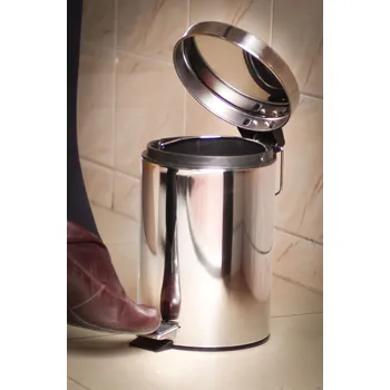 Odpadkový koš Nerezový odpadkový koš do koupelny s pedálem 3 l