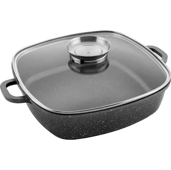 FLORINA Vulcano 3,5 l šedý - hliníkový pekáč s pokličkou