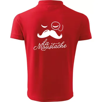 Pánská košile La Mustache - Polokošile pánská Pique Polo 203 - 4XL ( Červená )