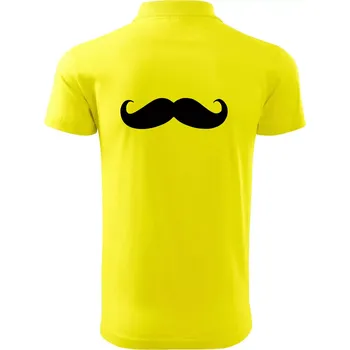 Pánská košile Mustache - knírek - Polokošile pánská Pique Polo 203 - 5XL ( Citrónová )