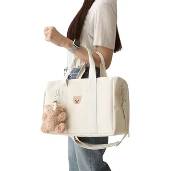 Přebalovací taška Taška na plenky 34x24x14 cm Přebalovací kabelka pro maminky Těhotenská taška na dětské věci Organizér ke kočárku pro matku a dítě bílá