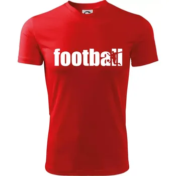 Football nápis - Dětské triko sportovní (dresovina) - 158 cm/12 let ( Červená )