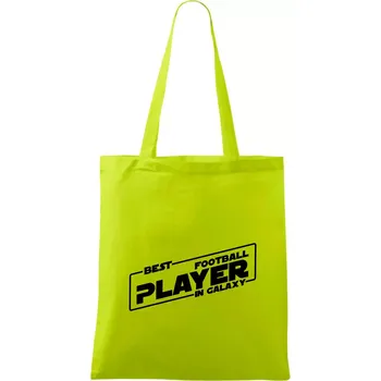 Best football player in galaxy - Taška bavlněná - 42 x 38 cm ( Limetková )