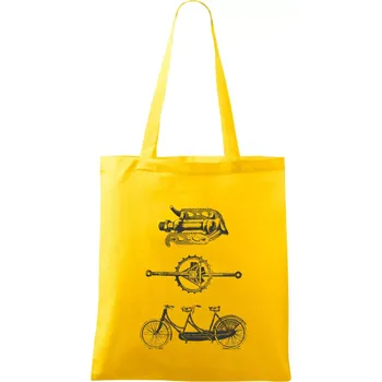 Cycling vintage - Taška bavlněná - 42 x 38 cm ( Žlutá )