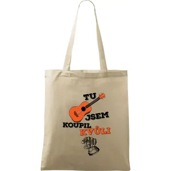 Nákupní taška Když koupíš kytaru - Taška bavlněná - 42 x 38 cm ( Naturální )