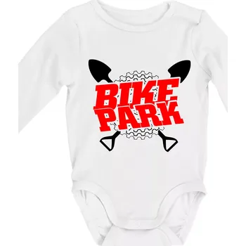 Bike park lopaty - Body kojenecké s dlouhým rukávem - Dlouhý r. do 3 měs ( Bílá )