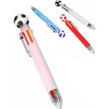 Pero kuličkové vícebarevné dětská šestibarvená propiska fotbal 4 barvy