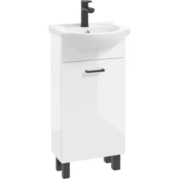 Koupelnový nábytek ArtDef Koupelnová skříňka NOVELTY White D40 s umyvadlem Roberto | 40 cm