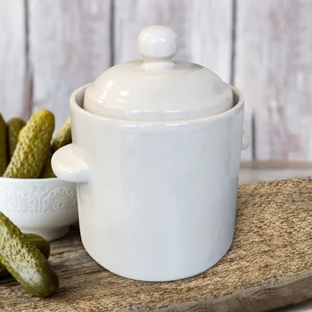 Zelák Kameninový sud na kvašení zelí a okurek s poklicí KRYSTYNKA 1,8 l