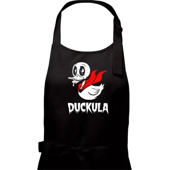 Kuchyňská zástěra Duckula - Pánská zástěra na vaření - Univerzální velikost ( Černá )