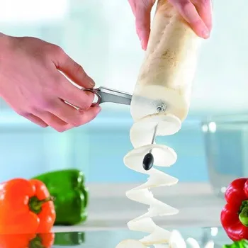 Kráječ zeleniny GEFU Rettimo - ruční kráječ (spiralizér) na zeleninu z nerezové oceli