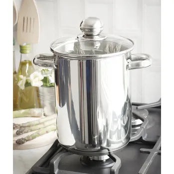 Hrnec FLORINA ALTO SILVER 4,2 l ocelový hrnec na chřest s pokličkou