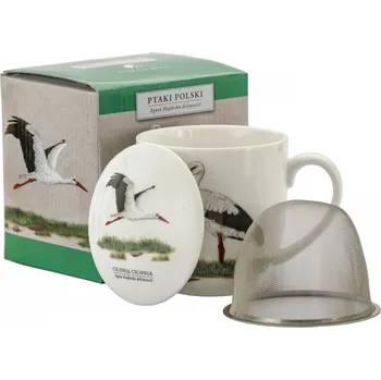 Porcelánový hrníček s infuzérem a víčkem BY AGATA HAJDECKA 380 ml