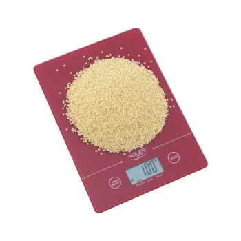 Kuchyňská váha ADLER Kitchen červená elektronická skleněná váha