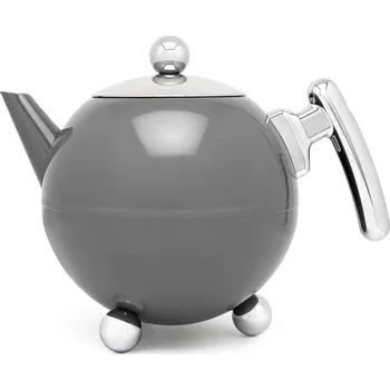 Konvice na čaj Termální konvice na čaj z nerezové oceli BREDEMEIJER BELLA šedá 1,2 l