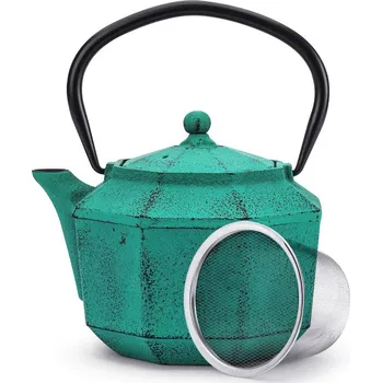 Konvice na čaj GEOMETRICKÁ TURECKÁ litinová konvice s vařičem 0,85 l