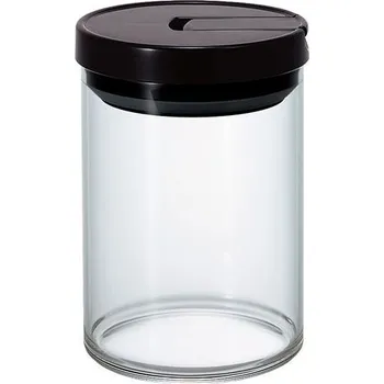 Dóza na potraviny HARIO Glass Canister M 0,8 l - skleněná nádoba na sypké produkty s víkem