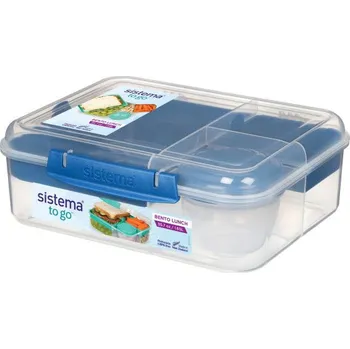 Svačinový box SISTEMA To Go Bento Lunch 1,65 l - tříkomorový obědový box s nádobkou na jogurt
