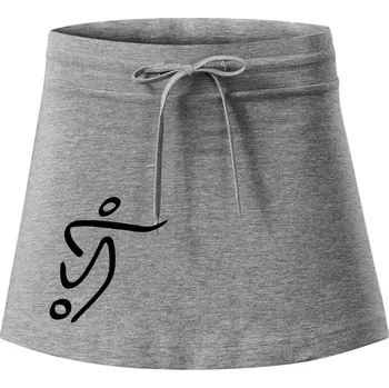 Dámská sukně Fotbalista silueta - Sportovní sukně - two in one - XL ( Tmavě šedý melír )