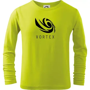 Chlapecké tričko Vortex logo jednobarevné - Triko dětské Long Sleeve - 134 cm/8 let ( Limetková )