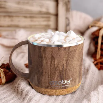 Termohrnek ASOBU Infinite Mug 470 ml - termokrůžek s uchem z nerezové oceli s keramickým povlakem