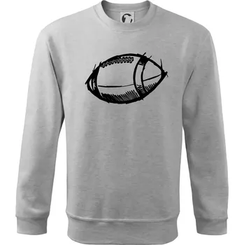 Chlapecké tričko Americký fotbal míč skica - Mikina Essential dětská - 158 cm/12 let ( Světlešedý Melír )