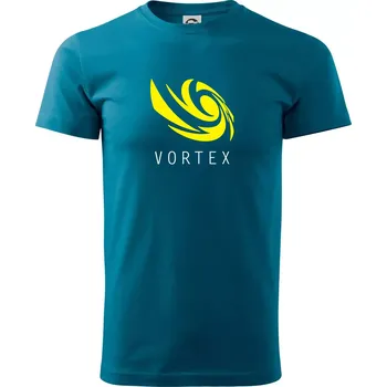 Pánská móda Vortex logo barevné - Klasické pánské triko vyšší gramáže - 2XL ( Petrolejová )
