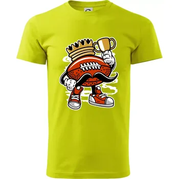 Americanos fotbal král - Klasické pánské triko vyšší gramáže - XS ( Limetková )