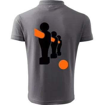 Pánská košile Fotbálek postavy - Polokošile pánská Pique Polo 203 - 2XL ( Ocelově šedá )