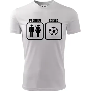 Problém fotbal - Dětské triko sportovní (dresovina) - 146 cm/10 let ( Bílá )