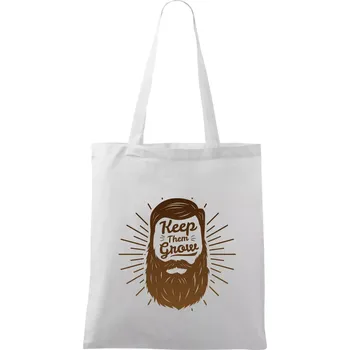 Keep them grow - Taška bavlněná - 42 x 38 cm ( Bílá )