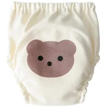 Plenkové kalhoty Bavlněné tréninkové kalhotky 11–15 kg Vzor medvěd Pratelné látkové plenky Nepromokavé kojenecké spodní prádlo Opakovaně použitelné
