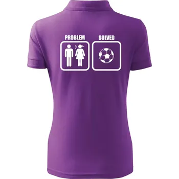 Problém fotbal - Polokošile dámská Pique Polo - S ( Fialová )