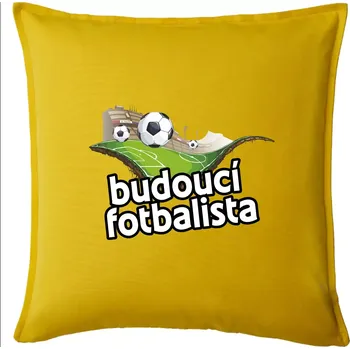 Polštář Budoucí fotbalista - Polštář 50x50 - 50x50 - Pouze potah ( Žlutá )