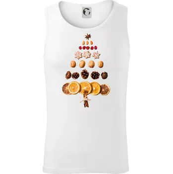 Vánoční stromeček ze sušených plodů - Tílko pánské Core - S ( Bílá )