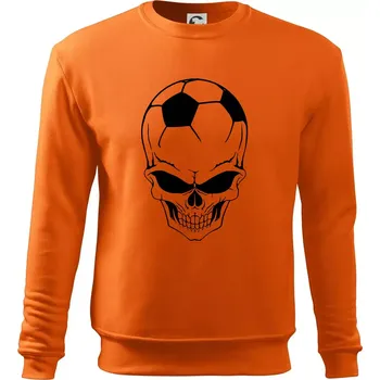 Pánská mikina Fotbal lebka míč - Mikina Essential pánská - XL ( Oranžová )
