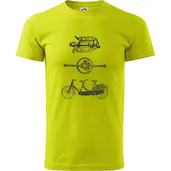 Pánské tričko Cycling vintage - Klasické pánské triko vyšší gramáže - XL ( Limetková )