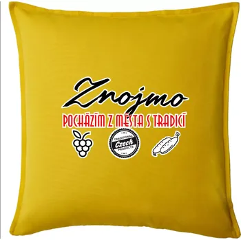 Polštář Znojmo město s tradicí - Polštář 50x50 - 50x50 - Pouze potah ( Žlutá )