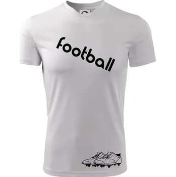 Chlapecké tričko FOOTBALL nápis šikmo - Dětské triko sportovní (dresovina) - 122 cm/6 let ( Bílá )
