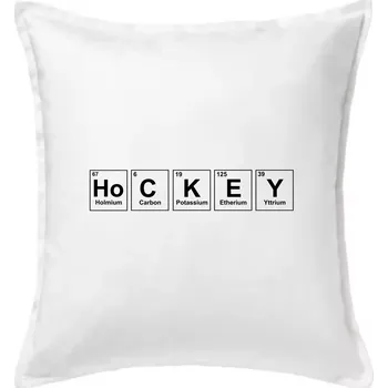 Polštář Hockey - periodická tabulka - Polštář 50x50 - 50x50 - Pouze potah ( Bílá )