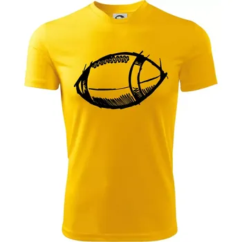 Chlapecké tričko Americký fotbal míč skica - Dětské triko sportovní (dresovina) - 158 cm/12 let ( Žlutá )