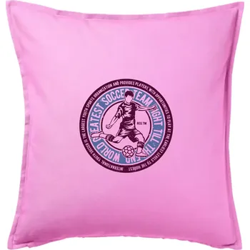 Polštář Soccer kulatý motiv - Polštář 50x50 - 50x50 - Pouze potah ( Růžová )