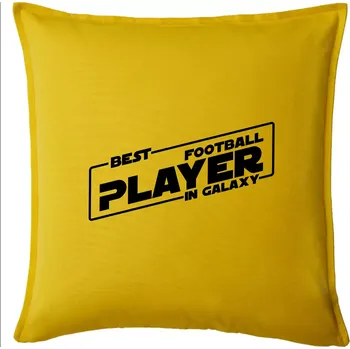 Polštář Best football player in galaxy - Polštář 50x50 - 50x50 - Pouze potah ( Žlutá )