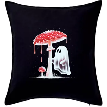 Polštář Duch a mochomůrka - Polštář 50x50 - 50x50 - Pouze potah ( Černá )